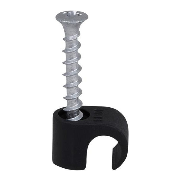 Tillex® Screw Clip Round 10-14 Black PH2 x 33mm Box 100
