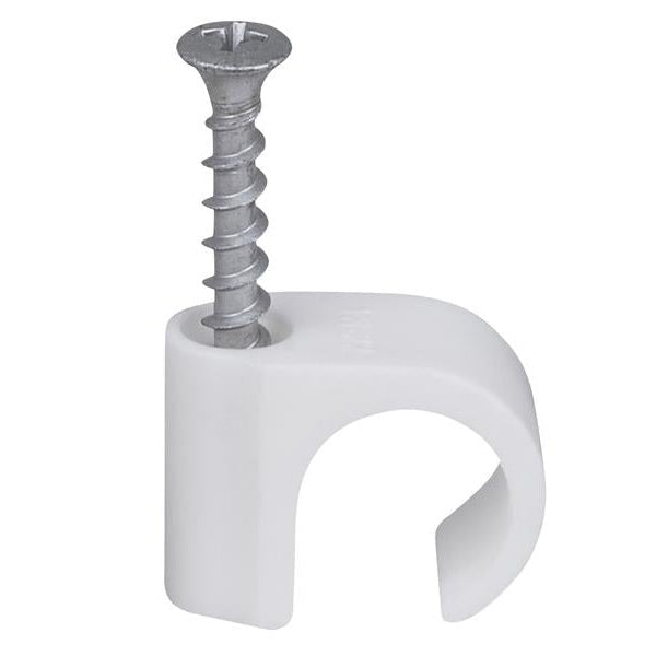 Tillex® Screw Clip Round 18-22 White PH2 x 40mm Box 50