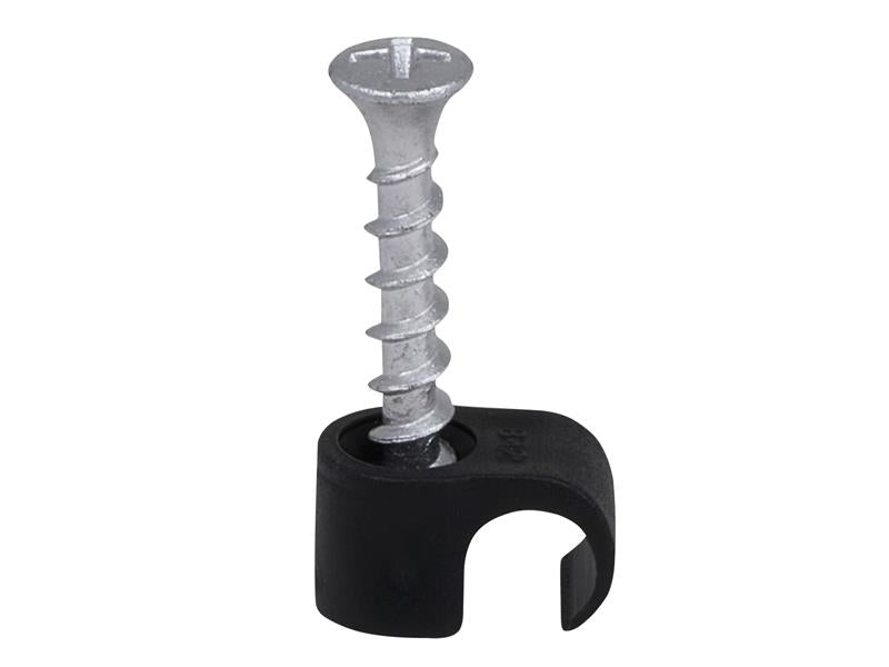 Tillex® Screw Clip Round 8-12 Black PH2 x 33mm Box 100