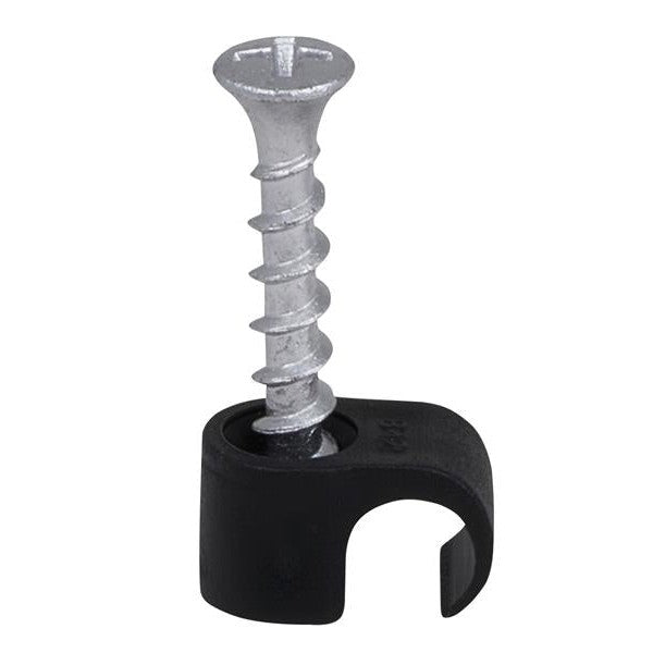 Tillex® Screw Clip Round 8-12 Black PH2 x 33mm Box 100