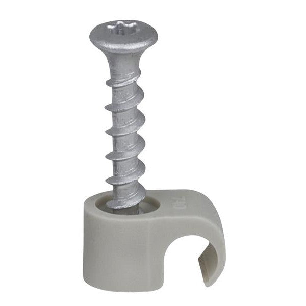 Tillex® Screw Clip Round 7-10 Grey TX20 x 33mm Box 100
