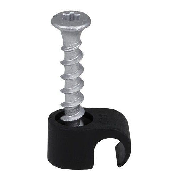 Tillex® Screw Clip Round 7-10 Black TX20 x 33mm Box 100