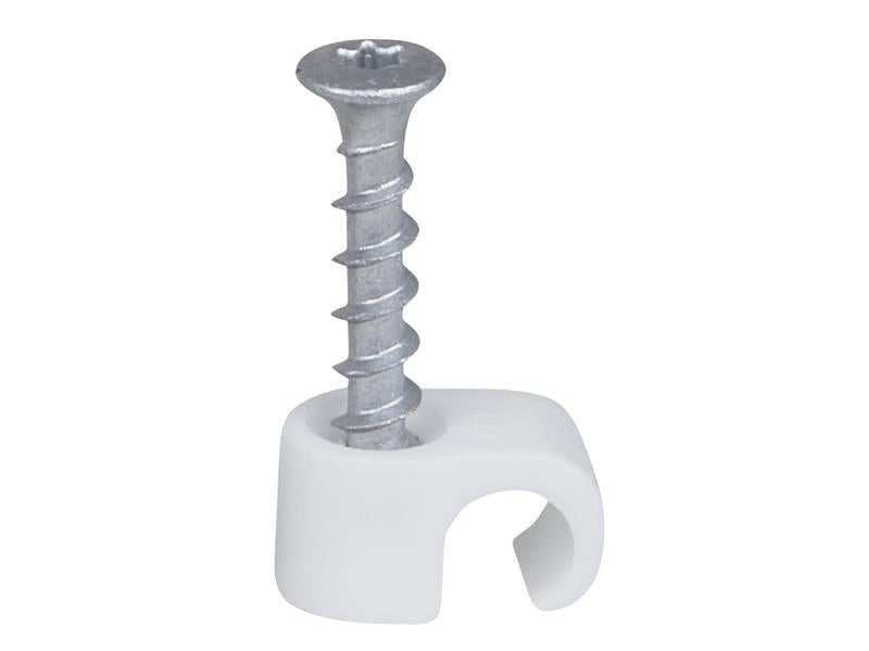 Tillex® Screw Clip Round 8-12 White TX20 x 33mm Box 100