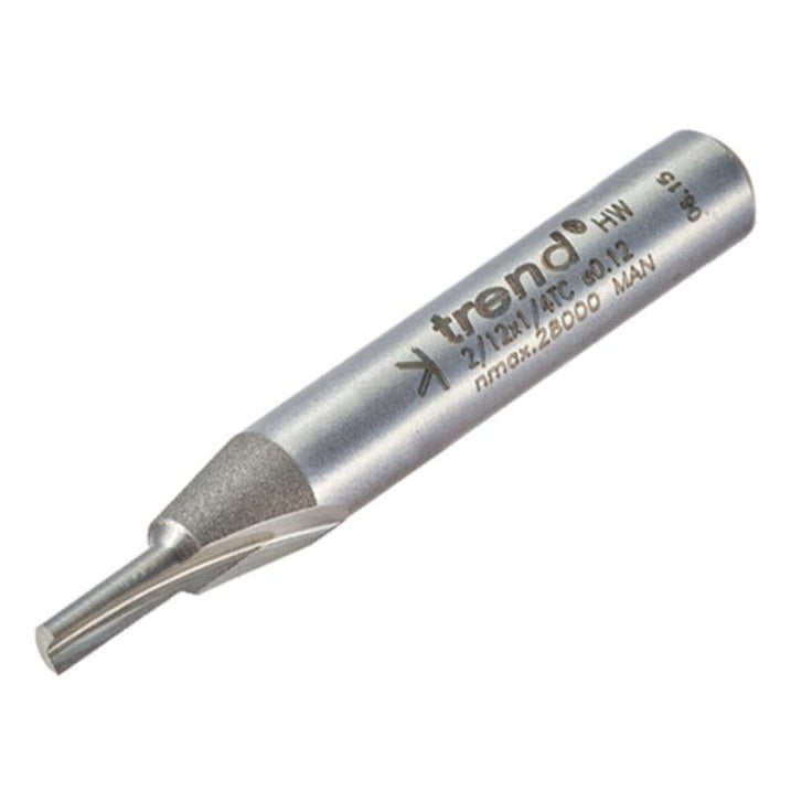 Trend 2/12 x 1/4 TCT Single Flute Cutter 2.7 x 8.0mm