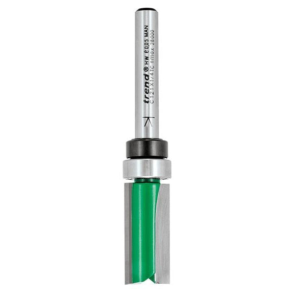 Trend C121 x 1/4 TCT Bearing Guided Template Profile Cutter 12.7 x 25.4mm - Watson Hire