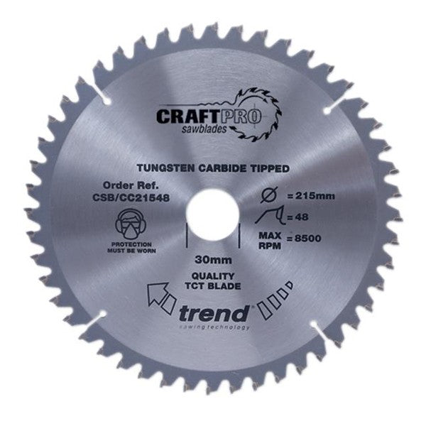 Trend CSB/CC21548 CraftPro Mitre Saw Blade 215 x 30mm x 48T