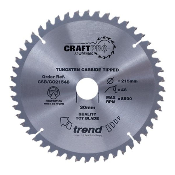 Trend CSB/CC21560 CraftPro Mitre Saw Blade 215 x 30mm x 60T