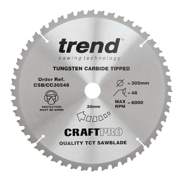 Trend CSB/CC30548 CraftPro Mitre Saw Blade 305 x 30mm x 48T