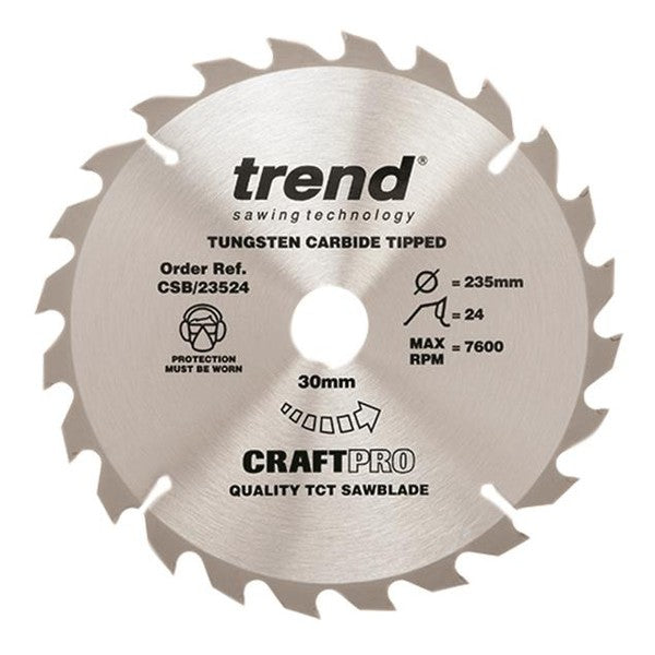 Trend CSB/23524 CraftPro Saw Blade 235 x 30mm x 24T