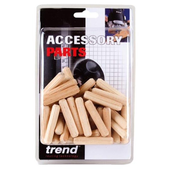 Trend DWL/3/50 Dowels 8 x 40mm (Pack 50)