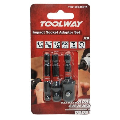 TOOLWAY 3PC IMPACT SOCKET ADAPTOR