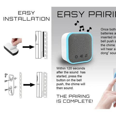 UNI-COM PORTABLE DOOR CHIME-WHITE