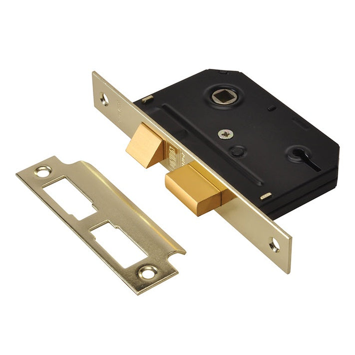 UNION ES-SL Essentials 3 Lever Mortice Sashlock Polished Brass 65mm 2.5in Visi