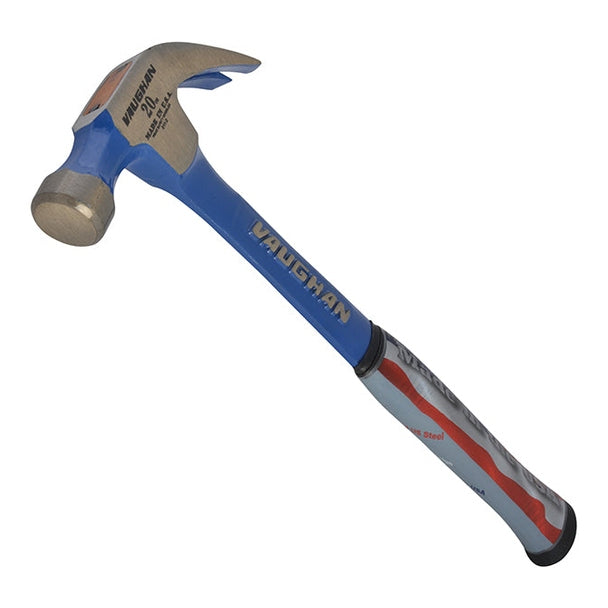 Vaughan R20 Curved Claw Nail Hammer All Steel Smooth Face 570g (20oz) - Watson Hire