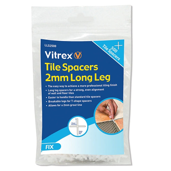 Vitrex Long Leg Spacer 2mm (Pack 500)