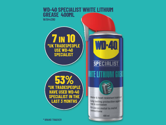 WD40 SPECIALIST WHITE LITHIUM GREASE 400ML