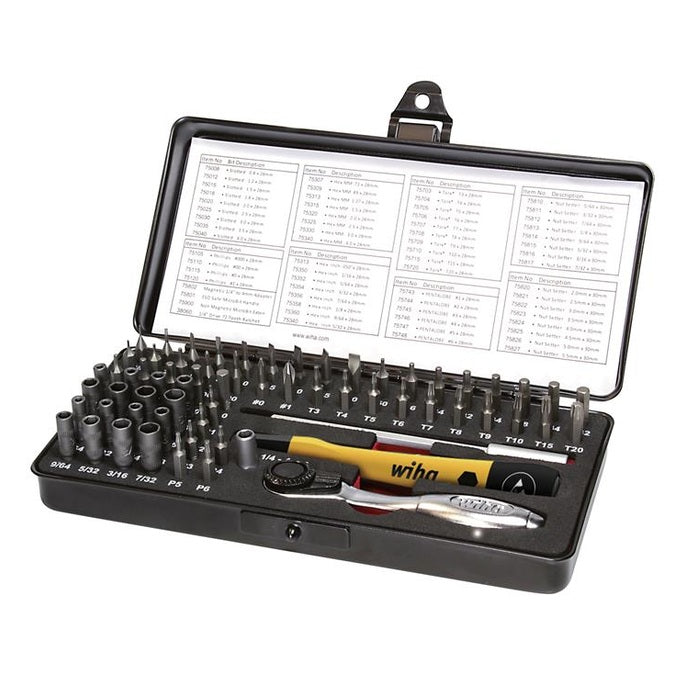 Wiha ESD Micro-bit Set, 66 Piece (inc. Case)
