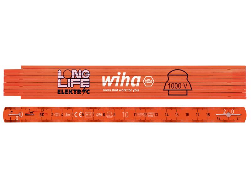 Wiha Longlife® Electrician's Folding Ruler 2m