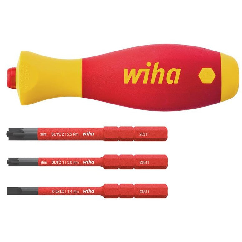 Wiha SoftFinish® electric slimVario Screwdriver Set, 4 Piece