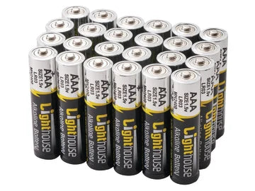 Lighthouse AAA LR03 Alkaline Batteries 1120 mAh (Pack 24)