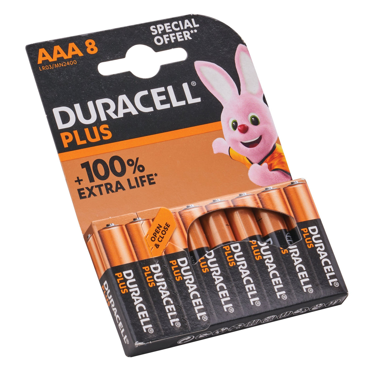 DURACELL PLUS POWER AAA 8PK PROMO PACK