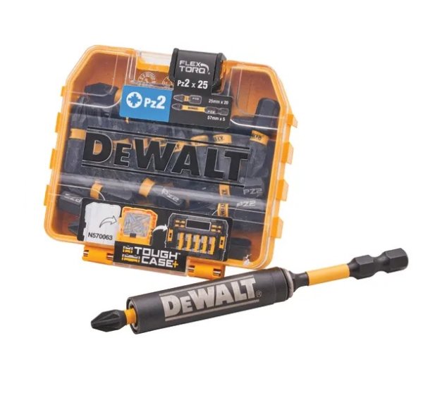 DEWALT PZ2 SCREWDRIVER BITS + MAG BIT HOLDER