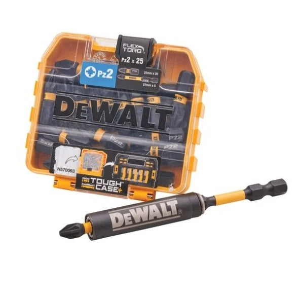 DEWALT PZ2 SCREWDRIVER BITS + MAG BIT HOLDER