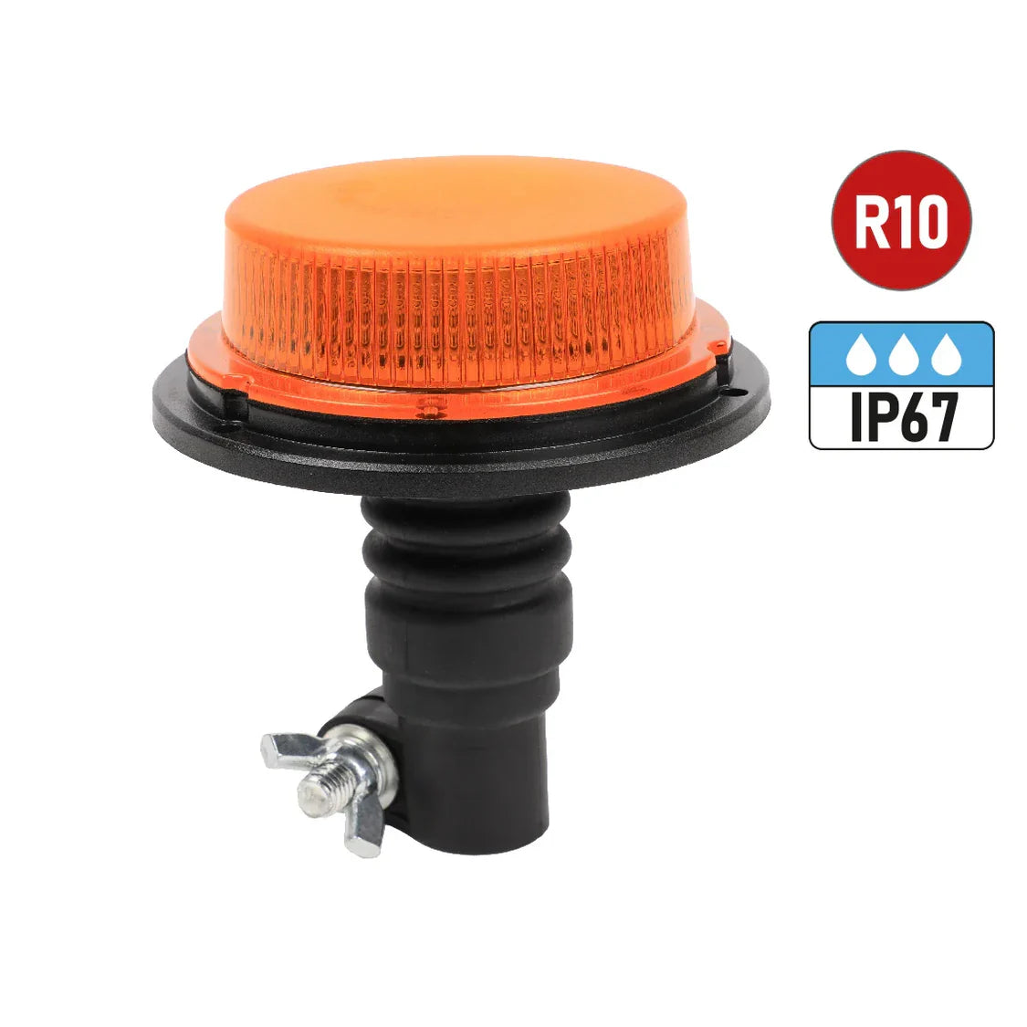 VISION RED ECO FLEXIBLE STEM / POLE MOUNT LED BEACON - AMBER