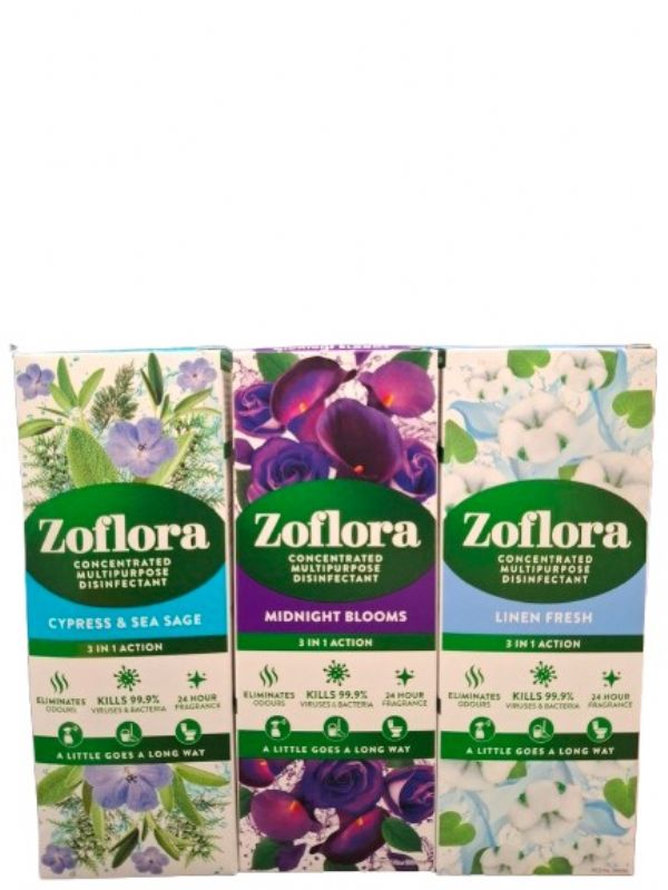 ZOFLORA CYPRESS, LINEN AND MIDNIGHT ASSORTED 3S 120ML