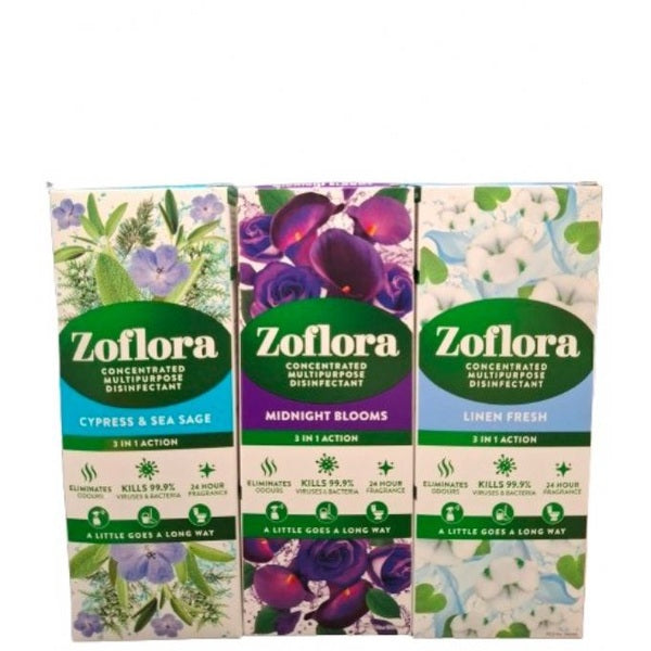 ZOFLORA CYPRESS, LINEN AND MIDNIGHT ASSORTED 3S 120ML