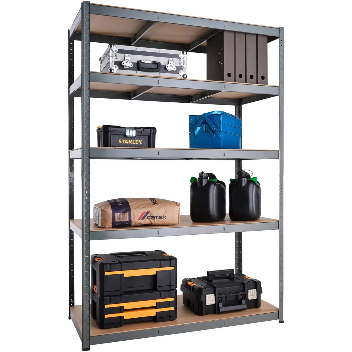 PROUSER 1.8m Heavy Duty Boltless 5 Tier Metal Shelving Unit - Watson Hire