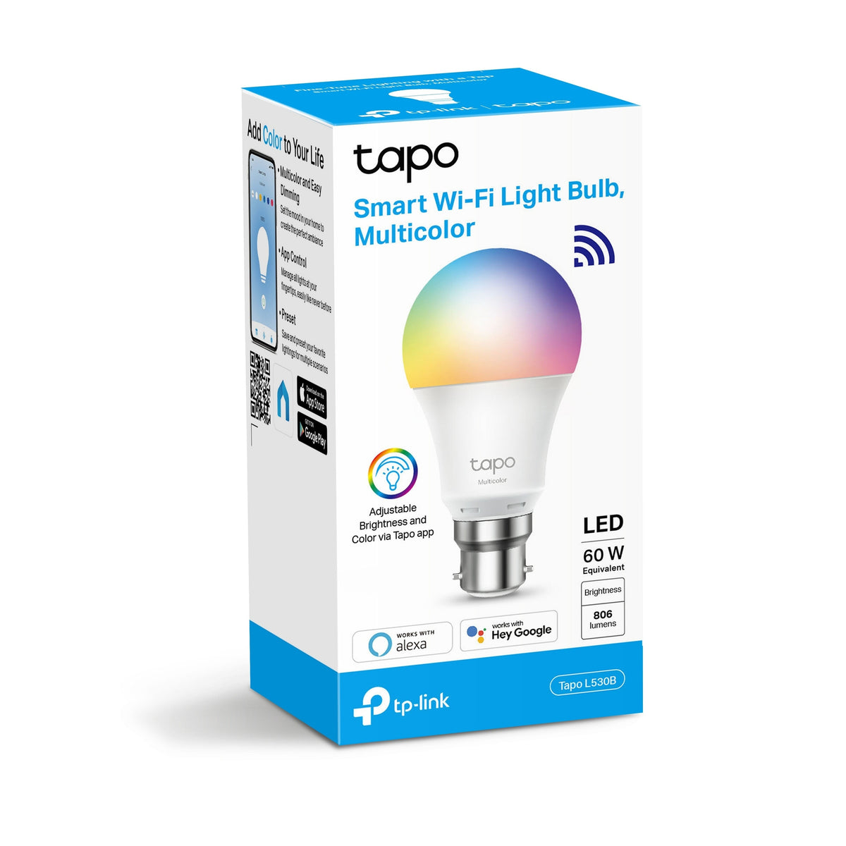 TP LINK TAPO SMART WIFI LIGHT BULB B22