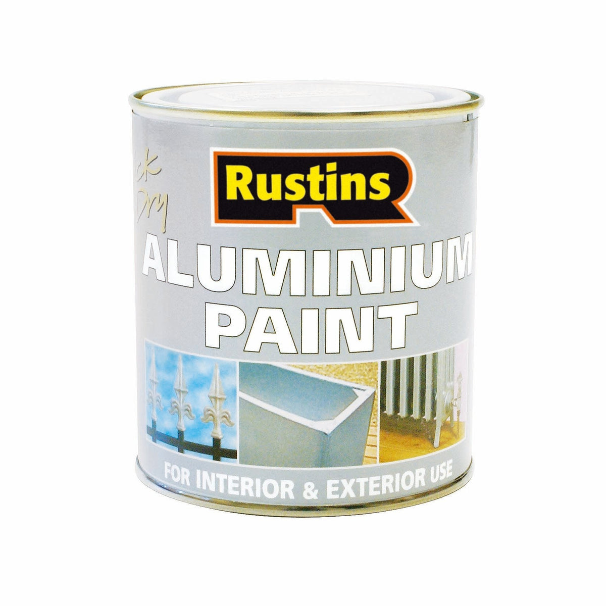 RUSTINS 500ML QUICK DRY ALUMINIUM PAINT