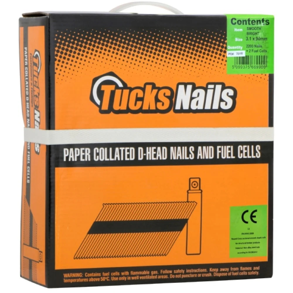 TUCKS NAIL FUEL PACK 2.8X63MM RING BRIGHT 3300+3