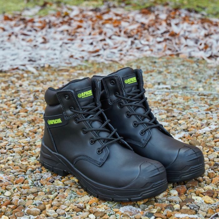EDMONTON LEATHER SAFETY BOOT S7L BLACK