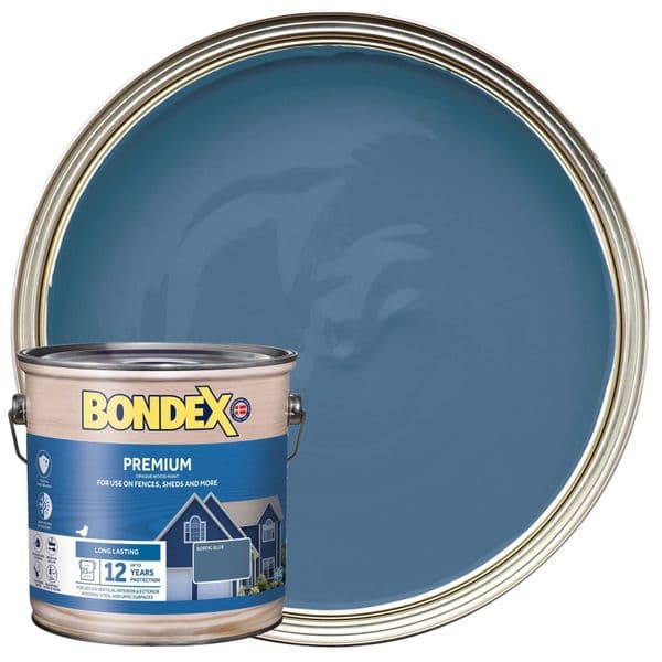 BONDEX PREMIUM OPAQUE WOOD PAINT 2.5L NORDIC BLUE