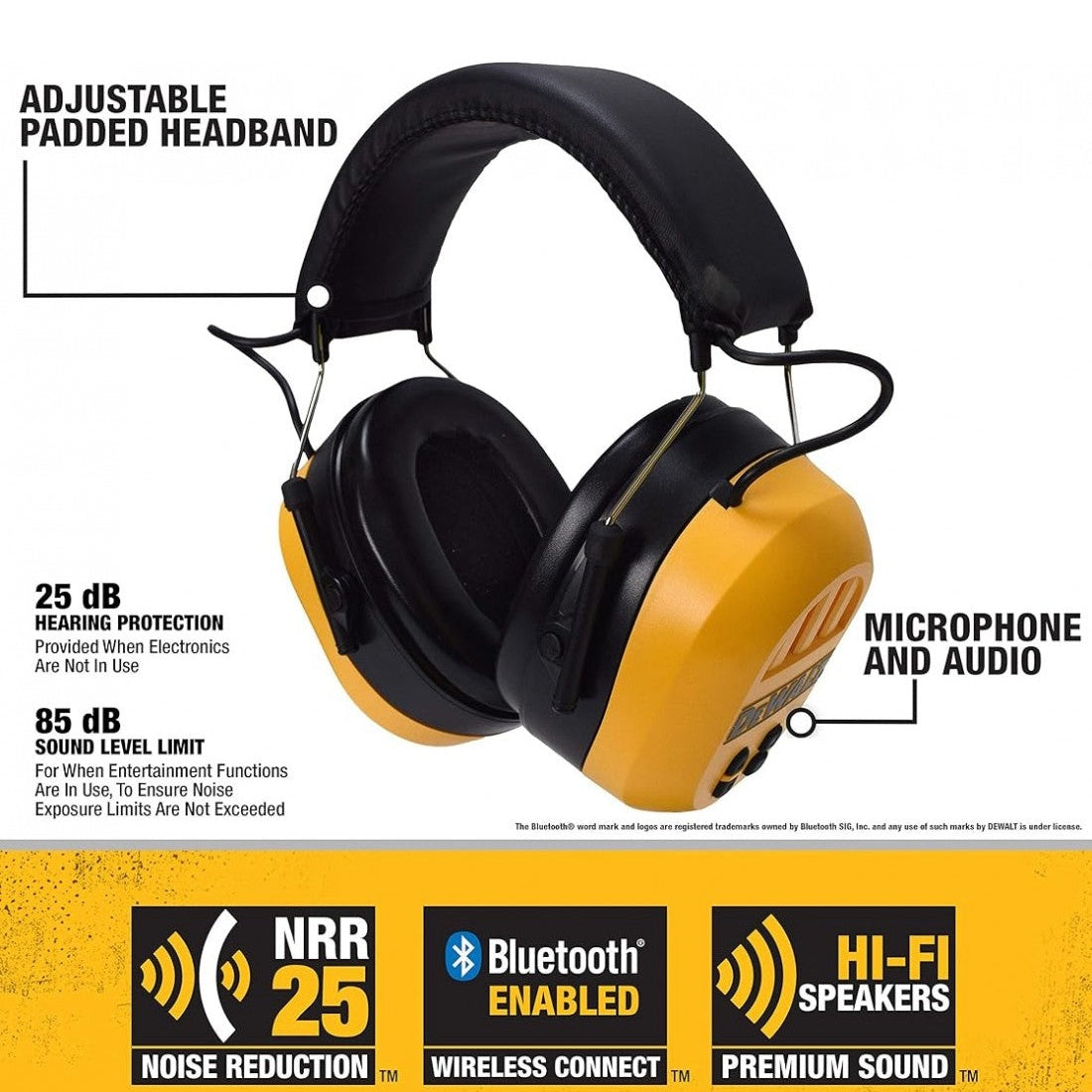DEWALT BLUETOOTH EAR DEFENDERS