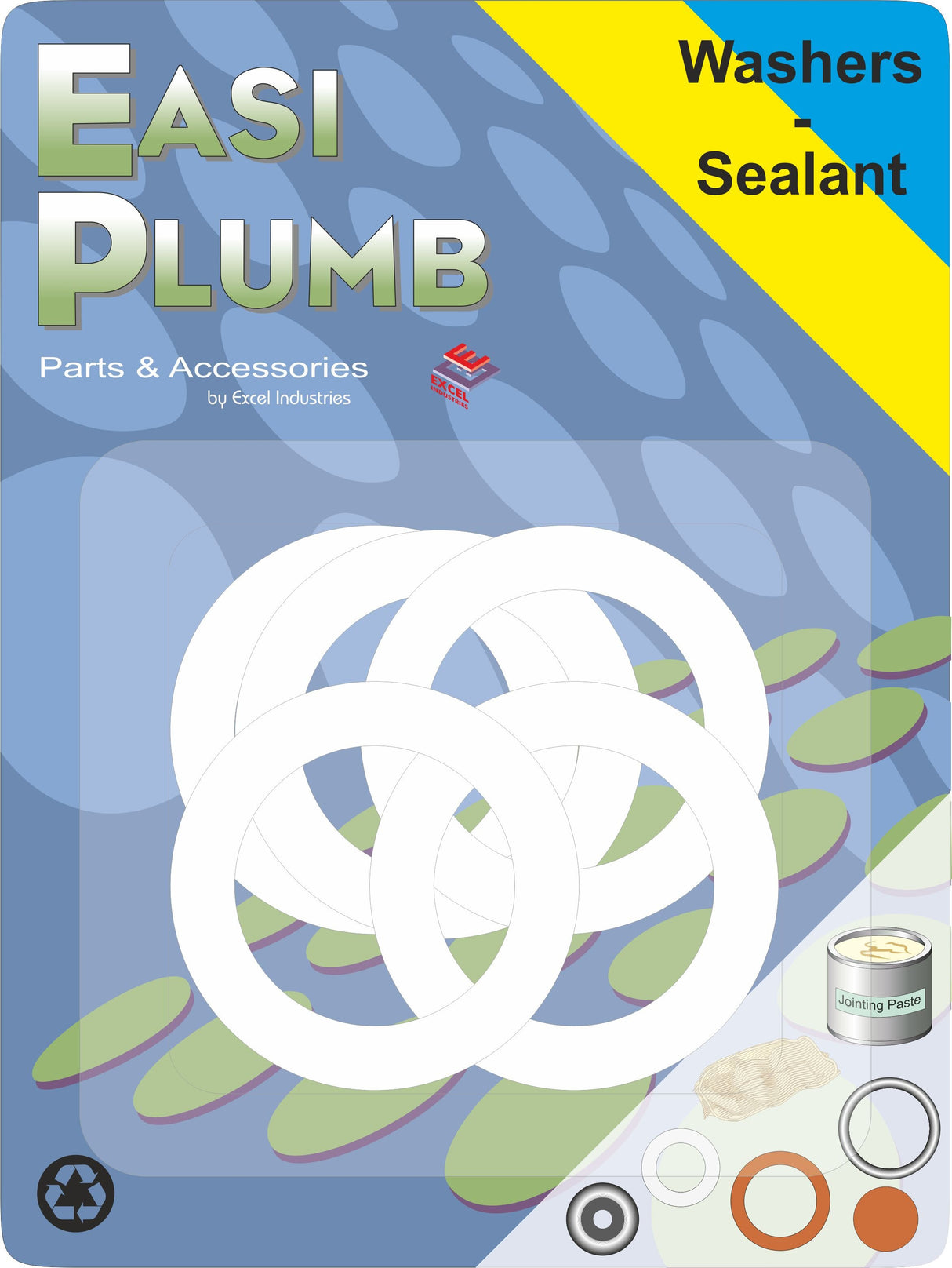 EASY PLUMB PACK 5, 3/4" PVC WASHERS