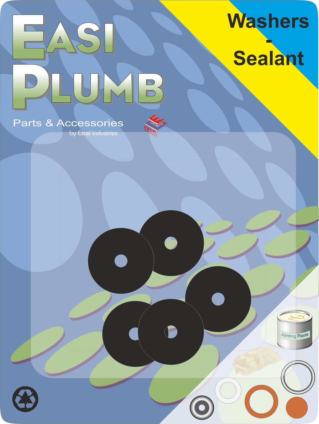 EASY PLUMB 3/8" FLAT TAP WASHERS 5PK