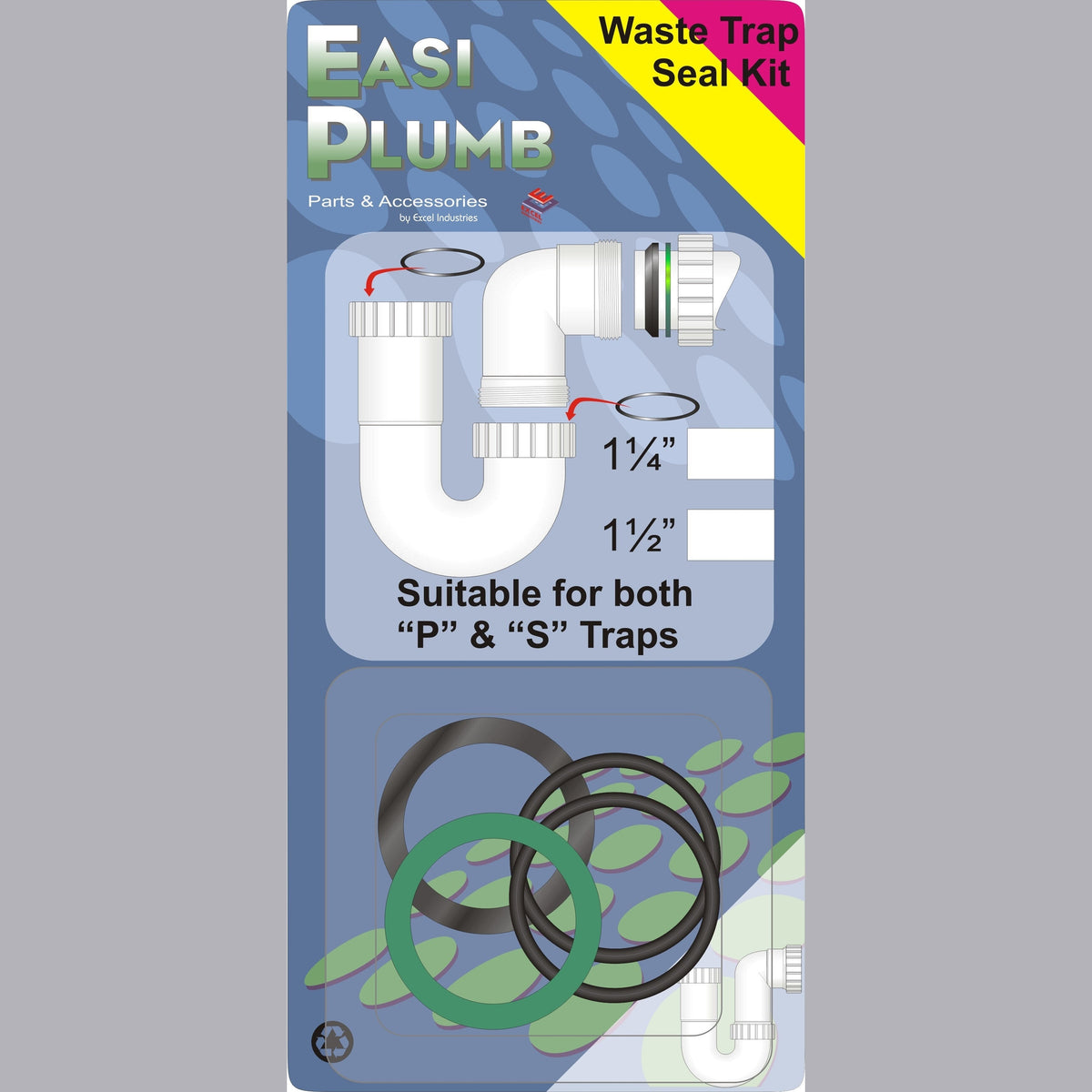 Easy Plumb Replacement 11/4" Waste Trap Seal Kit