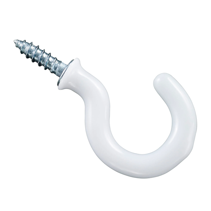 PREMIUM CHOICE 25mm WHITE SHLD CUP HOOKS
