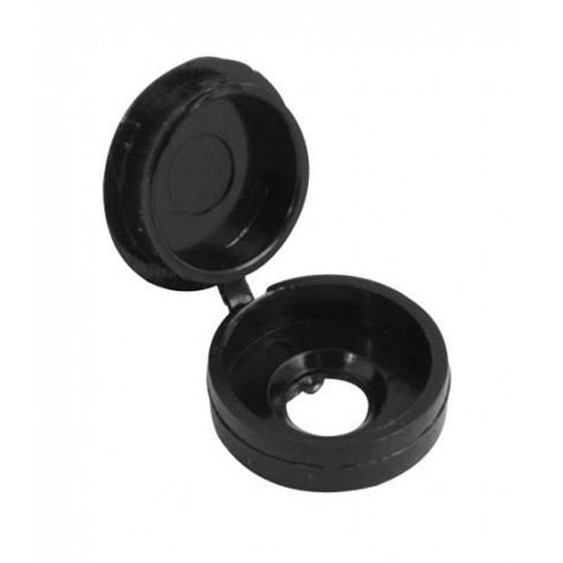 PREMIUM CHOICE BLACK HINGED SCREW COVER & CAP