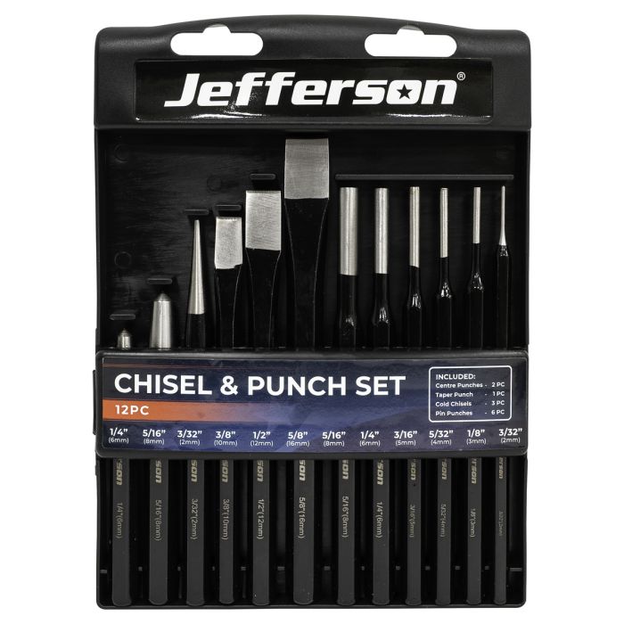 JEFFERSON 12 PIECE CHISEL & PUNCH SET