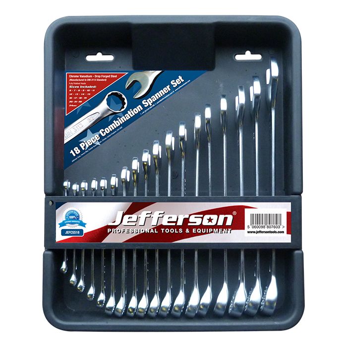 JEFFERSON 18PIECE COMBINATION SPANNER SET