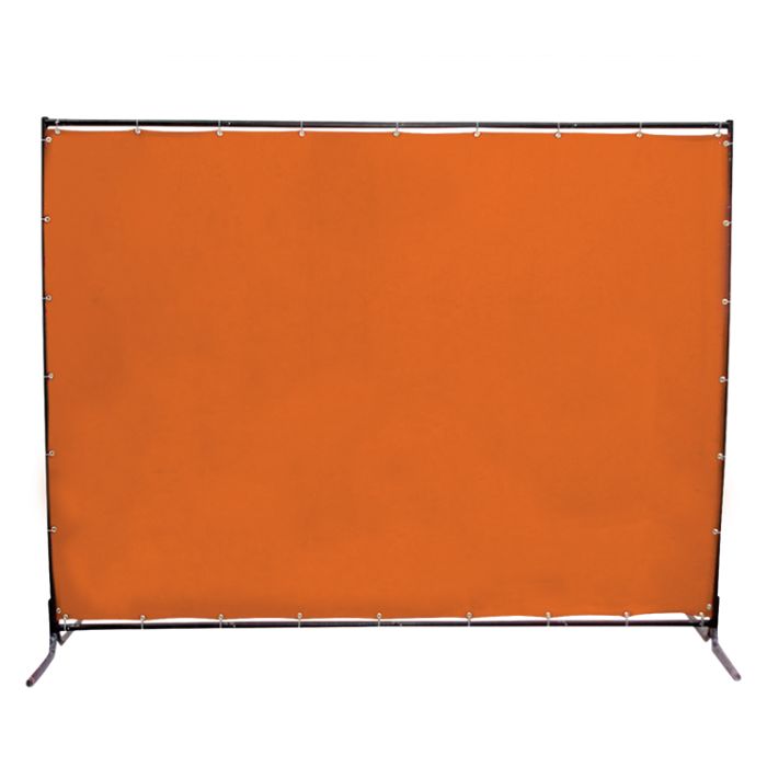 JEFFERSON 6' X 6' ORANGE WELDING CURTAIN AND FRAME