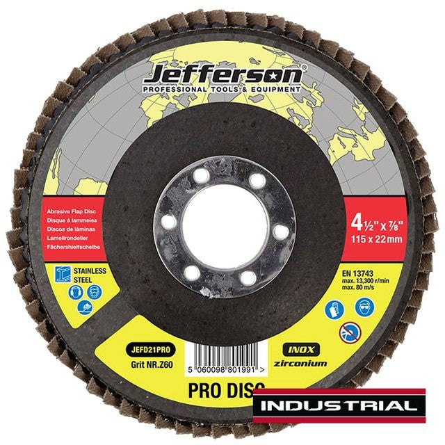JEFFERSON 4.5" FLAP DISK 80 GRIT - Watson Hire