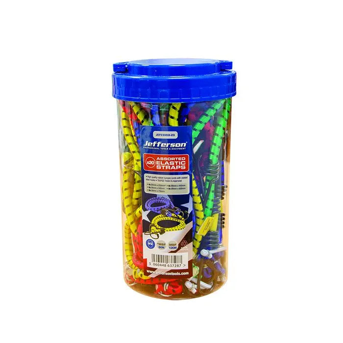 JEFFERSON 20PC ELASTIC STRAP ASSORTED (4 X 10)