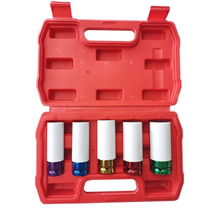 JEFFERSON 5PC 1/2" ALLOY WHEEL IMPACT SOCKET SET