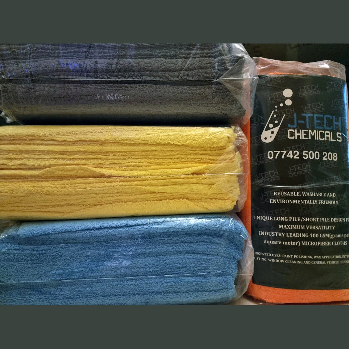 JTECH MICROFIBRE CLOTHS 36 PACK (400GSM EDGELESS)