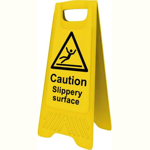HEAVY DUTY A-BOARD - 'CAUTION SLIPPERY SURFACE'